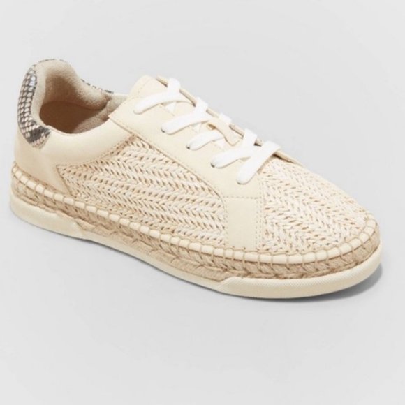 Universal Thread Shoes - Universal Thread by Target, Taupe Shaelyn Woven Espadrille Sneakers , BRAND NEW!